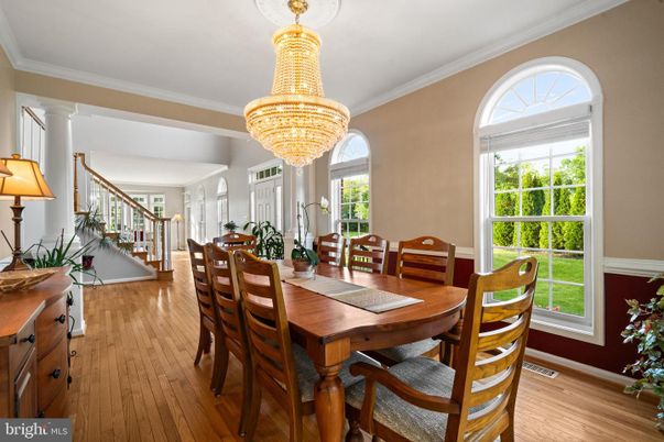 Chandelier, Dining room, Interior, Wood Texture Flooring