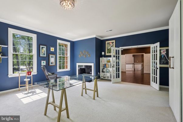 Fireplace, Home Office, Interior, Wood Texture Flooring