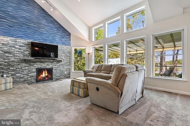 Fireplace, Interior, Living room, Stone Walls