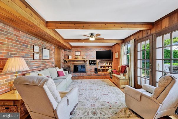 Fireplace, Interior, Living room, Stone Walls, Wooden Beams, Wood Texture Flooring