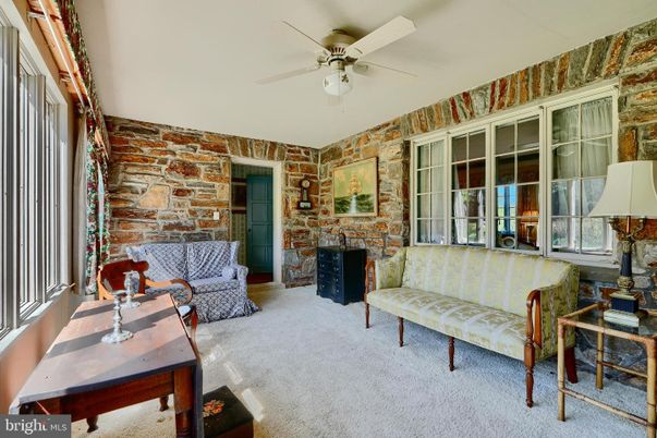 Home Office, Interior, Stone Walls