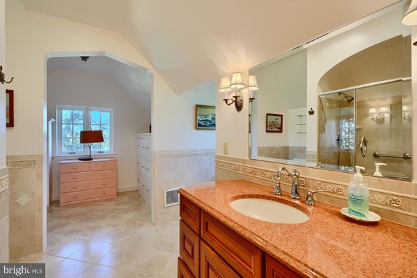 Bathroom, Dual Sink Vanities, Glass Shower, Interior
