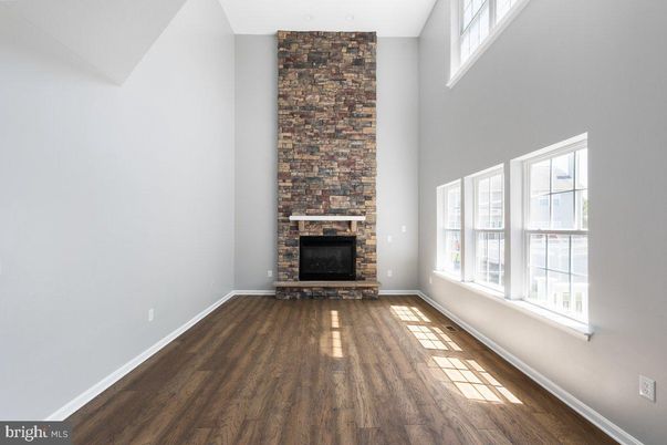 Empty room, Fireplace, Interior, Wood Texture Flooring