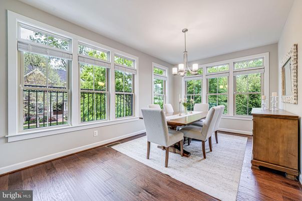 Chandelier, Dining room, Interior, Pendant Lights, Wood Texture Flooring