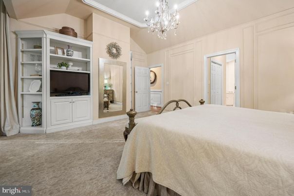 Bedroom, Chandelier, Interior