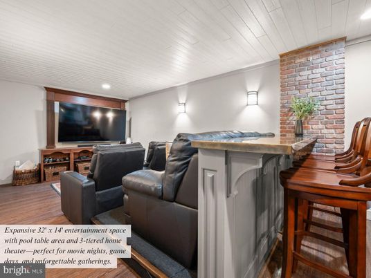 Interior, Living room, Recessed Lighting, Stone Walls, Wood Texture Flooring