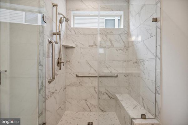 Bathroom, Glass Shower, Interior, Marble Walls