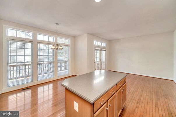 Empty room, Interior, Pendant Lights, Recessed Lighting, Wood Texture Flooring