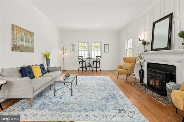 Dining room, Fireplace, Interior, Living room, Wood Texture Flooring