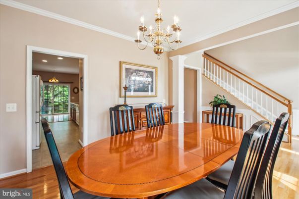 Chandelier, Dining room, Interior, Wood Texture Flooring