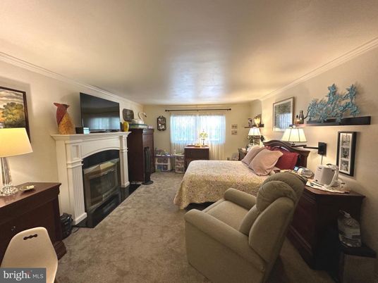 Bedroom, Fireplace, Interior