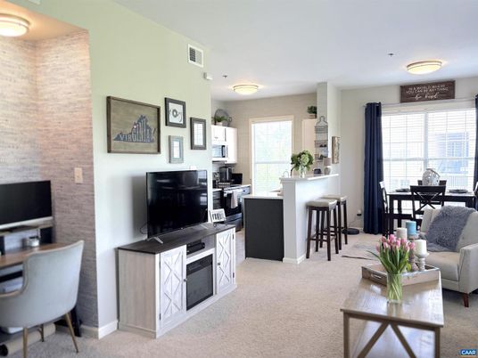Dining room, Interior, Kitchen, Living room, Stone Walls