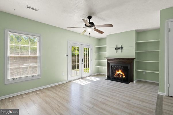 Empty room, Fireplace, Interior, Wood Texture Flooring