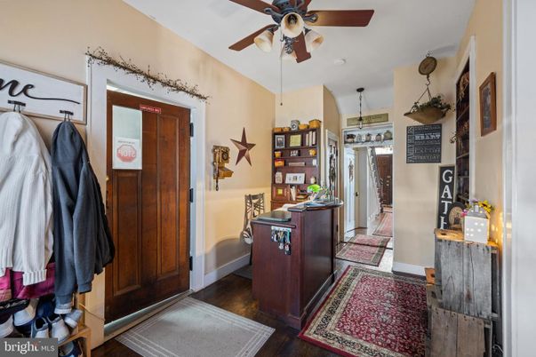Home Office, Interior, Pendant Lights, Wood Texture Flooring