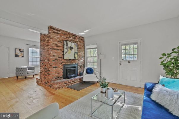 Fireplace, Interior, Living room, Stone Walls, Wood Texture Flooring