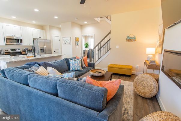 Interior, Kitchen, Living room, Recessed Lighting, Stainless Steel Appliances, Wood Texture Flooring