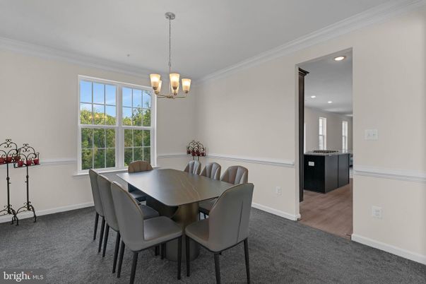 Chandelier, Dining room, Interior, Recessed Lighting, Wood Texture Flooring