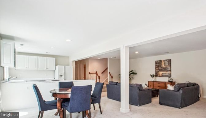 Dining room, Interior, Kitchen, Living room, Recessed Lighting
