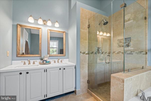 Bathroom, Dual Sink Vanities, Glass Shower, Interior