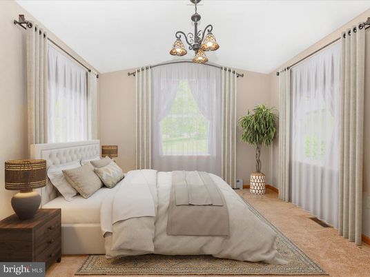 Bedroom, Chandelier, Interior