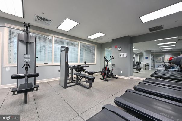 Fitness Equipment, Gym, Interior, Recessed Lighting