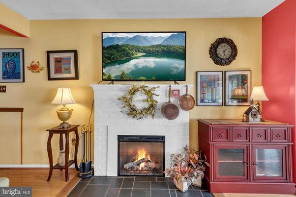 Fireplace, Interior, Wood Texture Flooring
