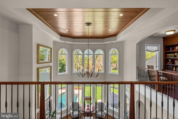 Chandelier, Interior, Recessed Lighting, Wooden Ceilings, Wood Texture Flooring