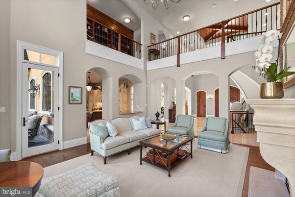 Chandelier, Interior, Living room, Recessed Lighting, Wood Texture Flooring