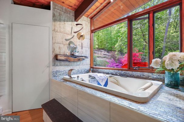 Bathroom, Interior, Wooden Beams, Wooden Ceilings, Wood Texture Flooring
