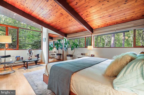 Bedroom, Interior, Wooden Beams, Wooden Ceilings, Wood Texture Flooring