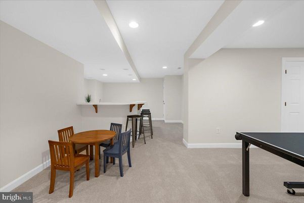 Dining room, Game Room, Interior, Recessed Lighting