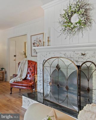 Fireplace, Interior, Wood Texture Flooring
