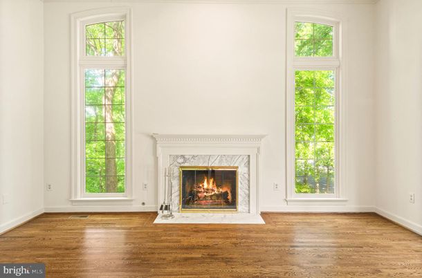 Empty room, Fireplace, Interior, Wood Texture Flooring