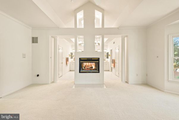 Empty room, Fireplace, Interior