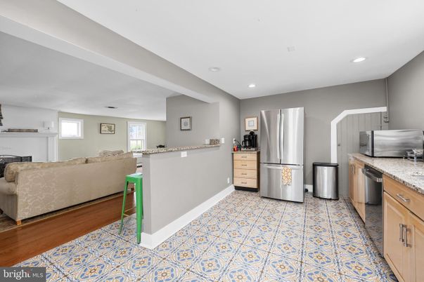 Interior, Kitchen, Living room, Recessed Lighting, Stainless Steel Appliances, Wood Texture Flooring