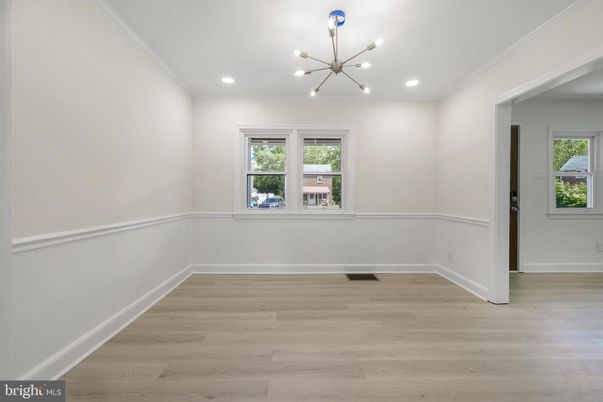 Empty room, Interior, Pendant Lights, Recessed Lighting, Wood Texture Flooring