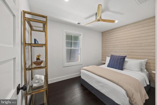 Bedroom, Interior, Recessed Lighting, Wood Texture Flooring, Wooden Walls