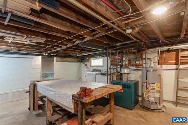 Interior, Stone Walls, Washer, Wooden Beams