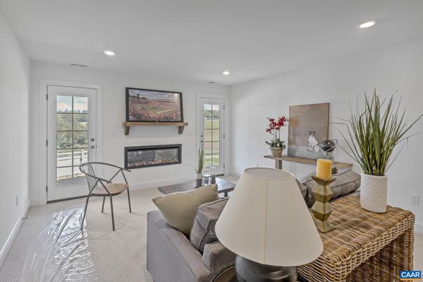 Fireplace, Interior, Living room, Recessed Lighting