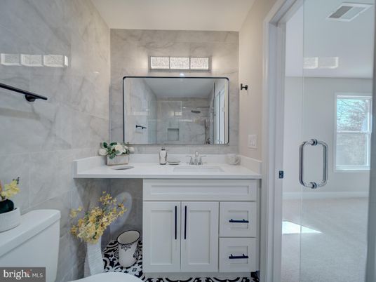 Bathroom, Dual Sink Vanities, Glass Shower, Interior