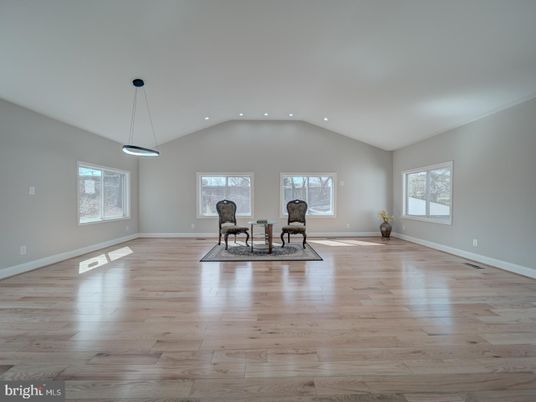 Dining room, Interior, Pendant Lights, Recessed Lighting, Wood Texture Flooring