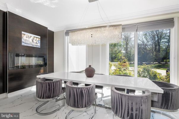 Chandelier, Dining room, Interior, Marble