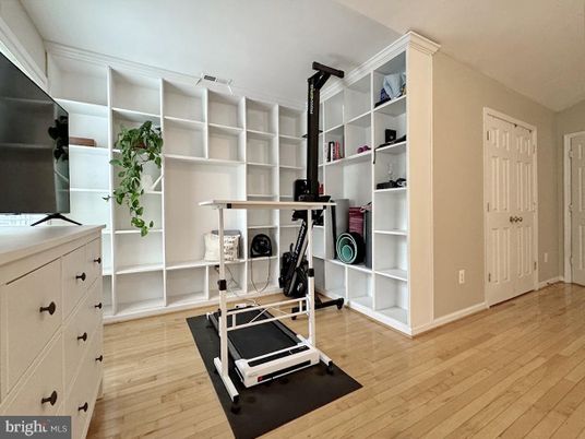 Fitness Equipment, Interior, Wood Texture Flooring
