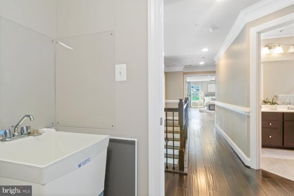 Bathroom, Free Standing Baths, Interior, Recessed Lighting, Wood Texture Flooring
