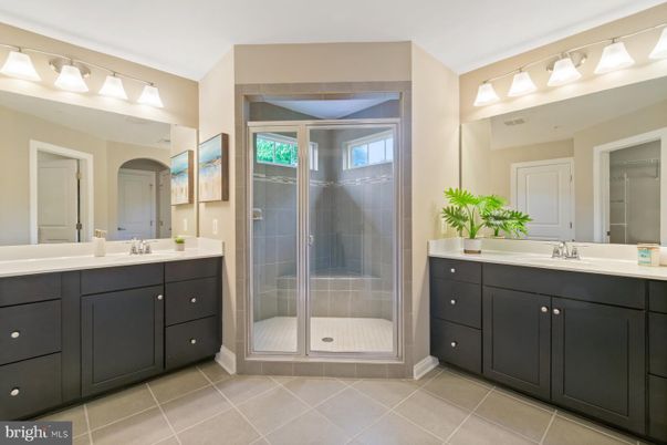 Bathroom, Dual Sink Vanities, Glass Shower, Interior