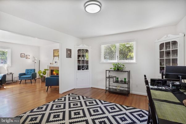 Fireplace, Home Office, Interior, Wood Texture Flooring