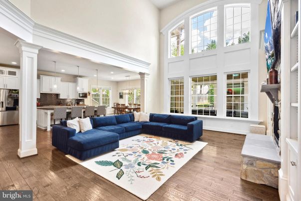Dining room, Fireplace, Interior, Kitchen, Living room, Pendant Lights, Recessed Lighting, Wood Texture Flooring