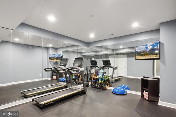 Fitness Equipment, Gym, Interior, Recessed Lighting