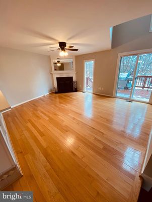 Empty room, Fireplace, Interior, Wood Texture Flooring