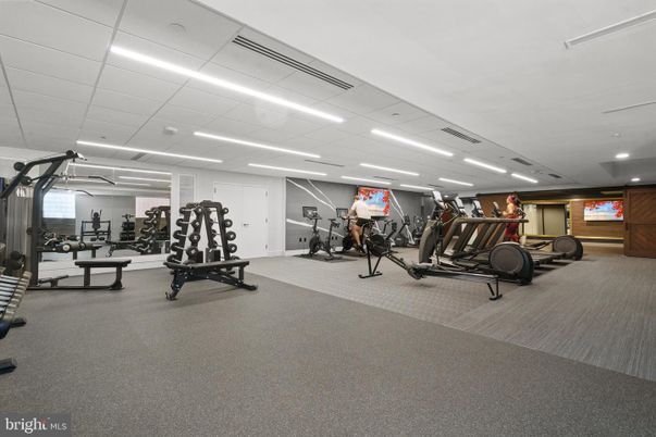 Fitness Equipment, Gym, Interior, Recessed Lighting